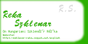 reka szklenar business card